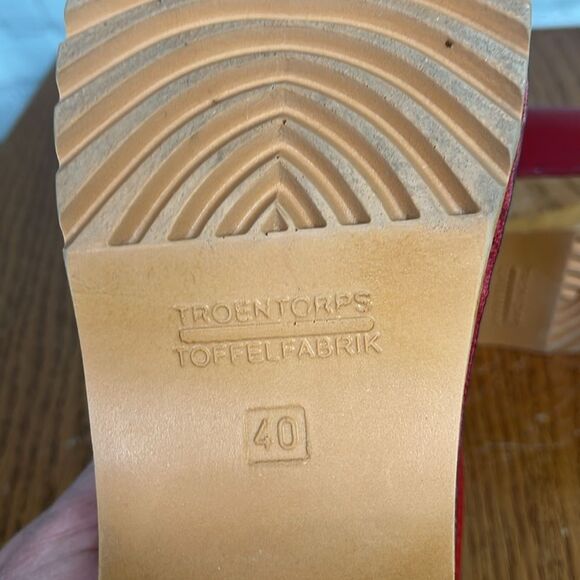 Red leather O’Keefe Troentorp Clogs size 40 or 9.5-10 Excellent condition - Picture 6 of 8